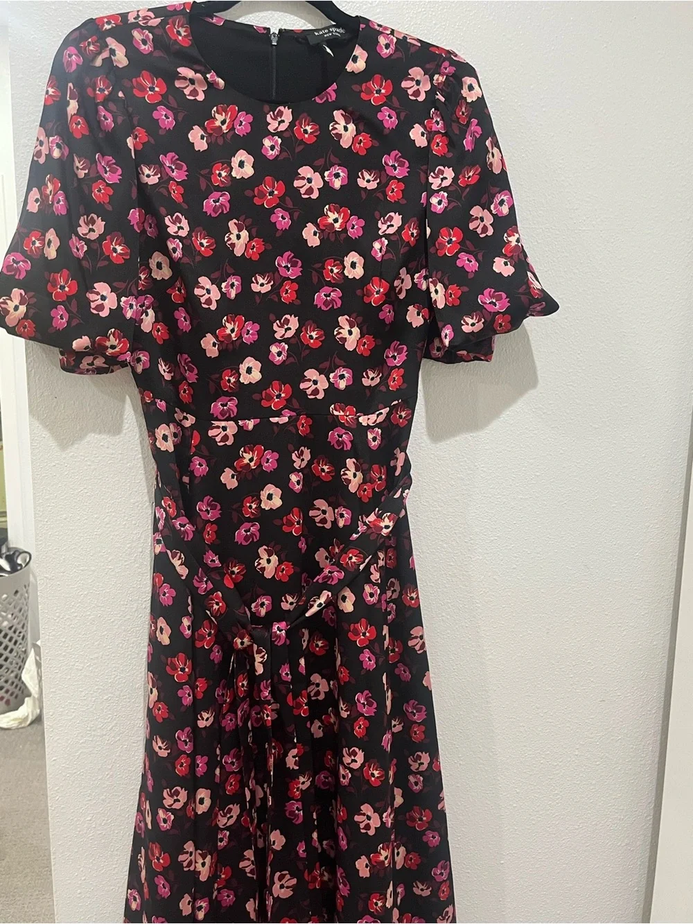 Kate Spade New York Fall Poppies Floral Matinee Belted Dress size 6 NWOT